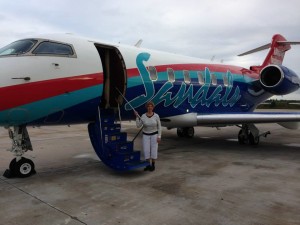 lisa with private jet 300x225